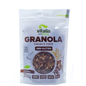 Granola Integral de Cacau e Coco 200g - Vitalin