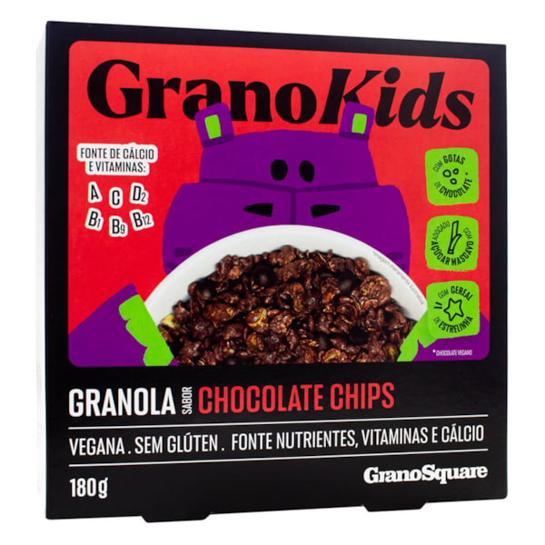 Granola Kids Sabor Chocolate Chips 180g Granosquare