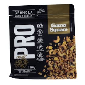 Granola Proteica Sabor Baunilha & Pasta De Amendoim S/ Glúten, Lactose E Açúcar 200g Granosquare