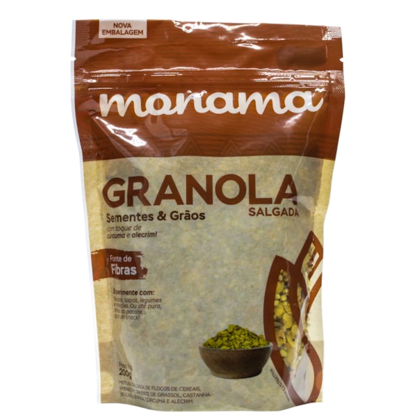 Granola Salgada Alecrim e Cúrcuma 200g - Monama