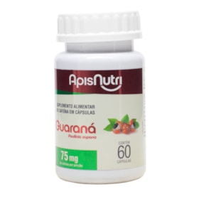 Guaraná 75mg 60 cáps - Apisnutri