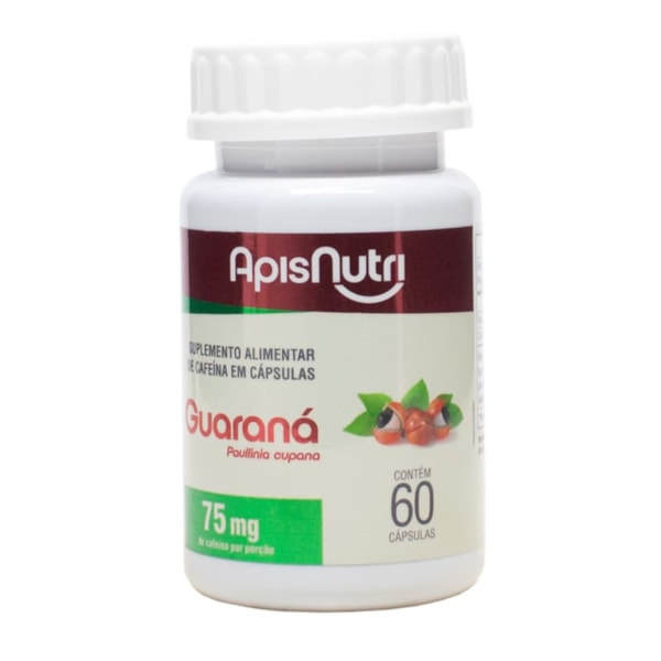 Guaraná 75mg 60 cáps - Apisnutri