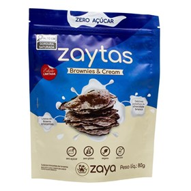Lascas De Brownie Zaytas Com Cobertura De Chocolate Branco S/ Glúten 80g Zaya