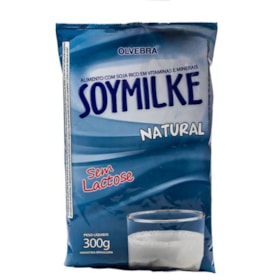 Leite De Soja Soymilke Sem Lactose Em Pó Natural Sachê 300g Olvebra