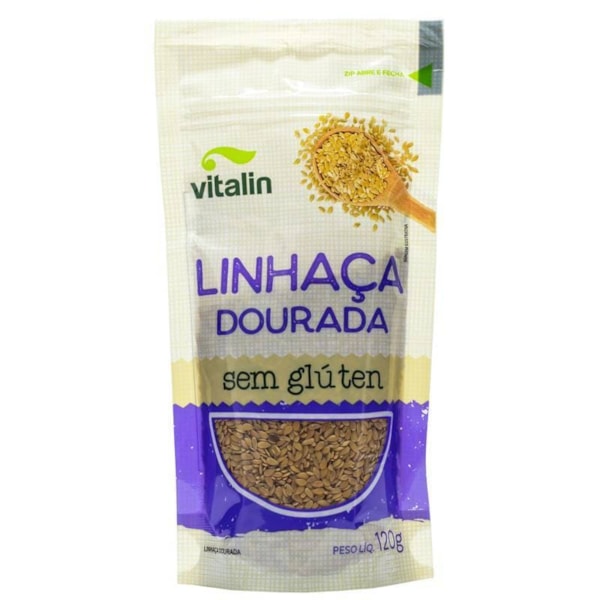 Linhaça Dourada em Grãos Integral s/ Glúten 120g Vitalin