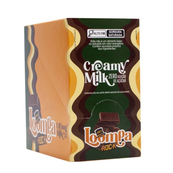 Loompa Sabor Chocolate Cream Milk Display 10X20g Rock