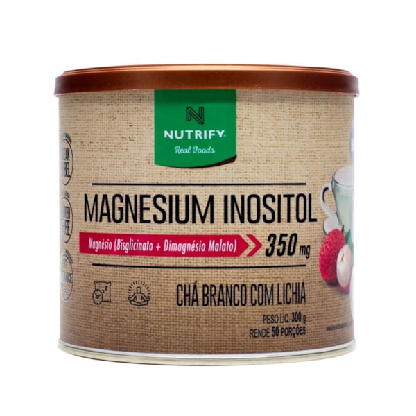 Magnesium Inositol 350Mg Sabor Chá Branco C/ Lichia 300g Nutrify