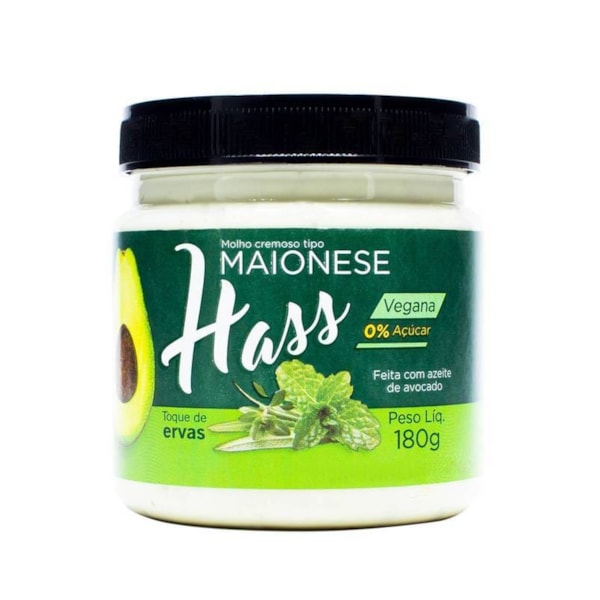 Maionese de Avocado Sabor Ervas Finas 180g Hass