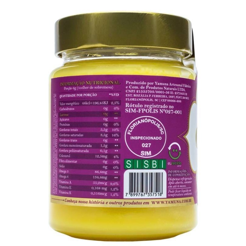 Manteiga Ghee 300g Yamuna