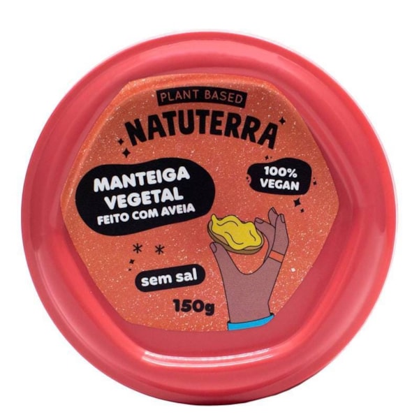 Manteiga Vegetal de Aveia s/ Sal 150g Natuterra