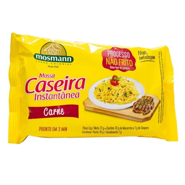 Massa Caseira Instantanea sabor Carne 77g - Mosmann