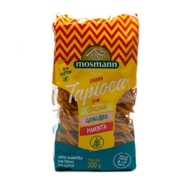 Massa Caseira S/ Glúten de Tapioca com Cúrcuma, Gengibre e Pimenta 300g Mosmann