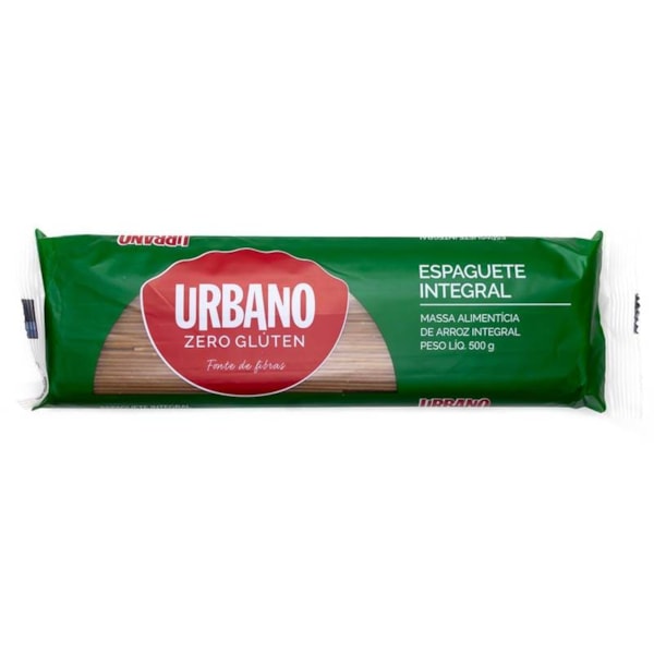 Massa de Arroz s/ Glúten Integral Espaguete 500g Urbano