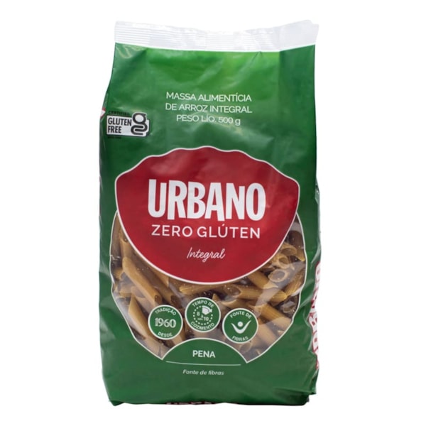 Massa de Arroz s/ Glúten Integral Pena 500g Urbano