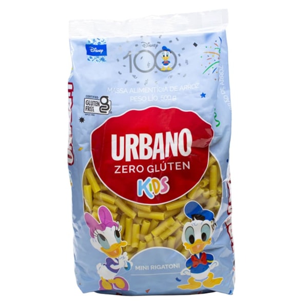 Massa de Arroz s/ Glúten Mini Rigatoni Kids 500g Urbano