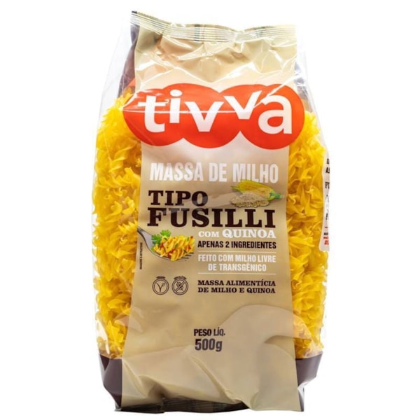 Massa de Milho Fusilli c/ Quinoa s/ Glúten 500g Tivva