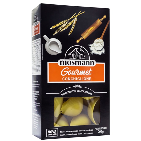 Massa Sêmola Conchiglione Gourmet 200g Mosmann