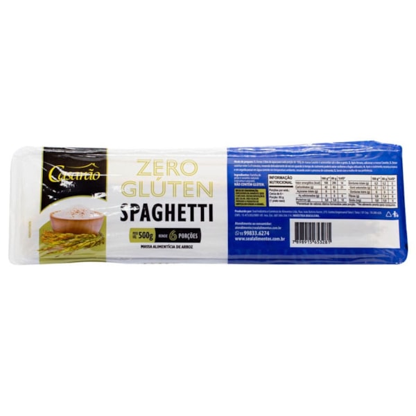 Massa Spaghetti Premium sem Ovos 500g - Casarão s/ Glúten