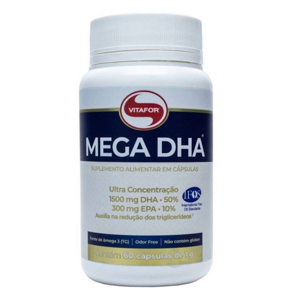 Mega DHA Ômega - VITAFOR - com 60 cápsulas - Menu com Saúde - Alimentos,  Bebidas e Suplementos