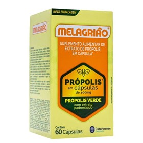 Melagrião Extrato De Própolis Verde 60 Cápsula De 400mg Catarinense Pharma