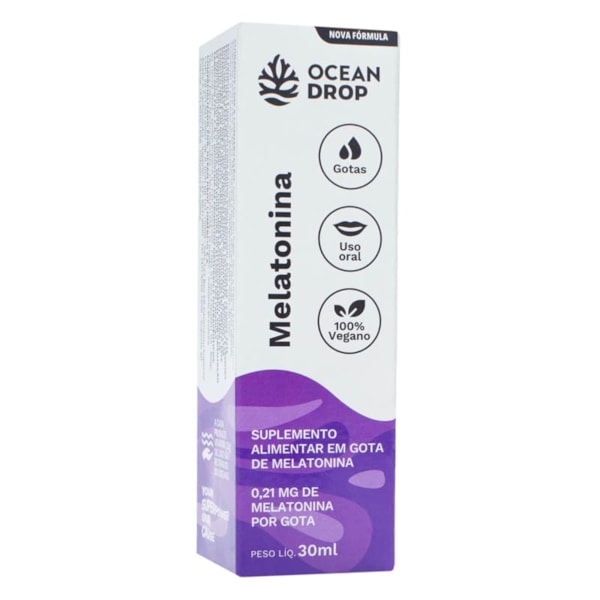 Melatonina Em Gotas Vegano 30ml Ocean Drop