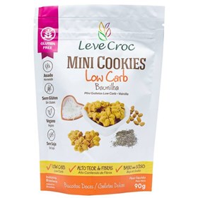 Mini Cookies Low Carb Sabor Baunilha 90g Leve Crock