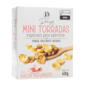 Mini Torrada Sabor Bacon 40g Delicê