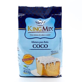 Mistura em pó para bolo sabor coco 450g - King Mix