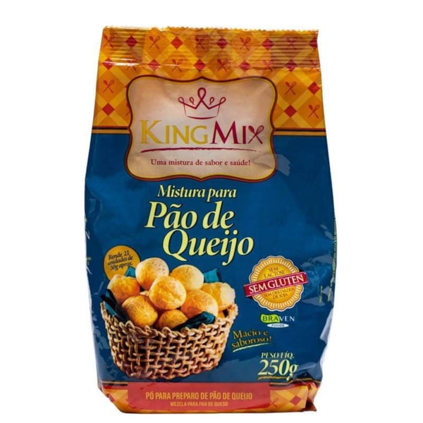 Mistura em Pó para Pão de Queijo s/ Gluten e s/ Lactose 250g - King Mix