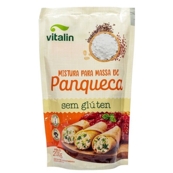 Mistura Integral p/ Massa de Panqueca s/ Glúten 200g Vitalin