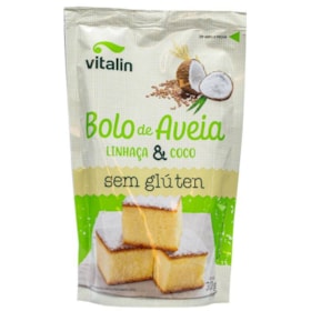 Mistura p/ bolo SEM GLÚTEN Aveia/Linhaça/Coco 450g - Vitalin