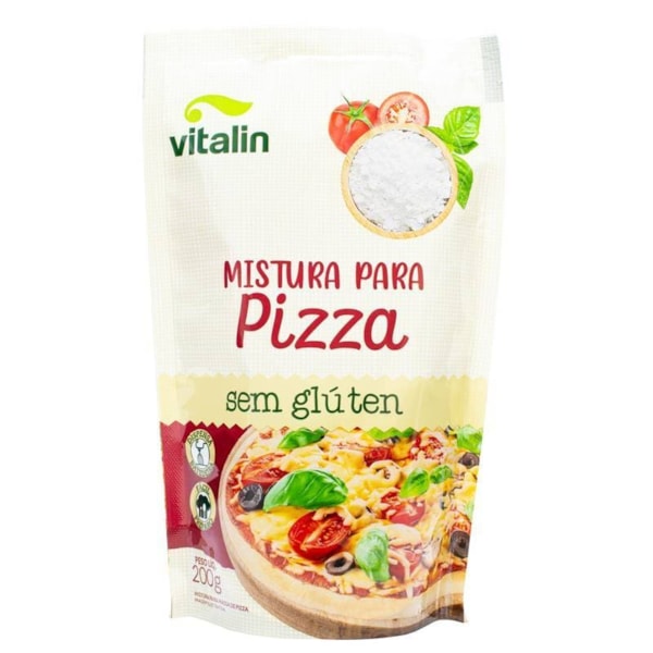 Mistura p/ Pizza Integral sem Glúten 200g - Vitalin