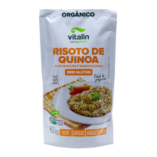 Mistura p/ Risoto de Quinoa c/ Cenoura e Mandioquinha s/ Glúten 150g Vitalin