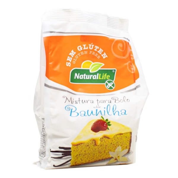 Mistura Para Bolo Sabor Baunilha 480g Natural Life