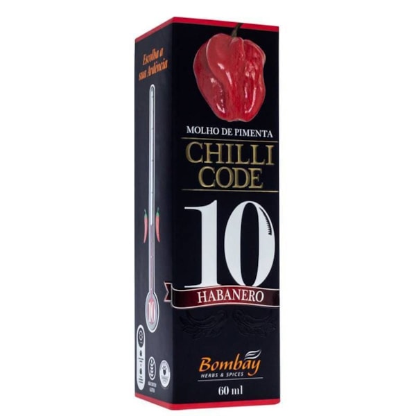 Molho De Pimenta Habanero Chili Code 10 60ml Bombay