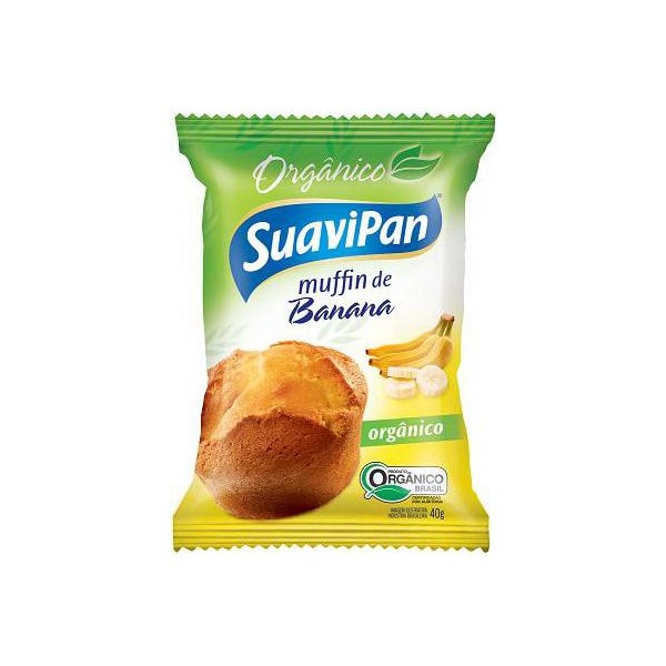 Muffin De Banana Orgânico Display 12x40g Suavipan