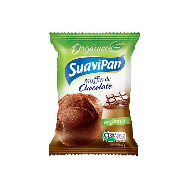 Muffin De Chocolate Orgânico Display 12x40g Suavipan