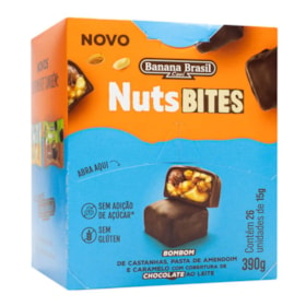 Nutsbites Mini Pasta De Amendoim E Chocolate Ao Leite Display 26X15g Banana Brasil