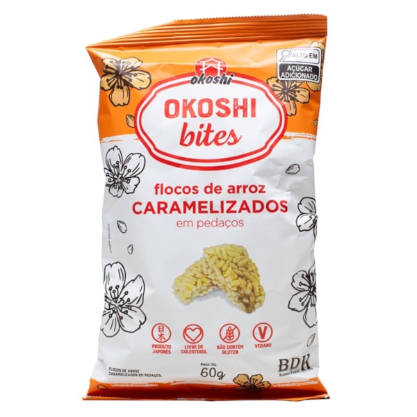 Okoshi Bites Tradicional Caramelizado 60g Okoshi