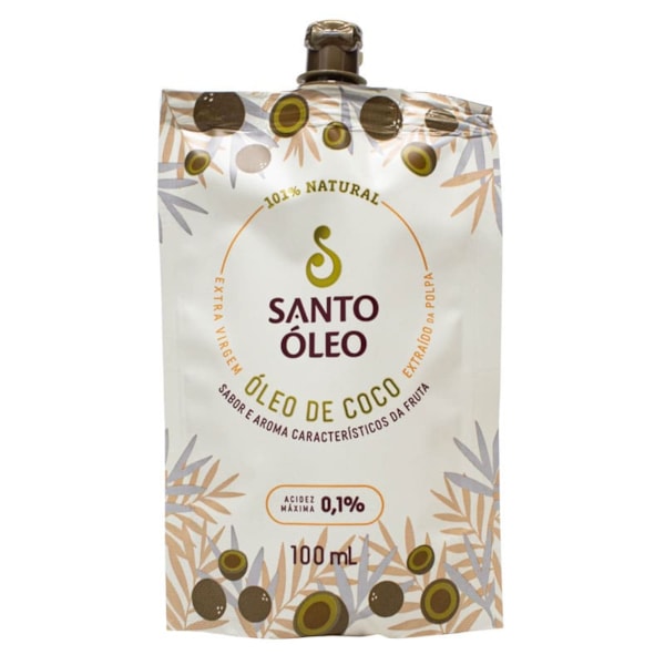 Óleo De Coco Extra Virgem De Polpa 100ml Santo Óleo