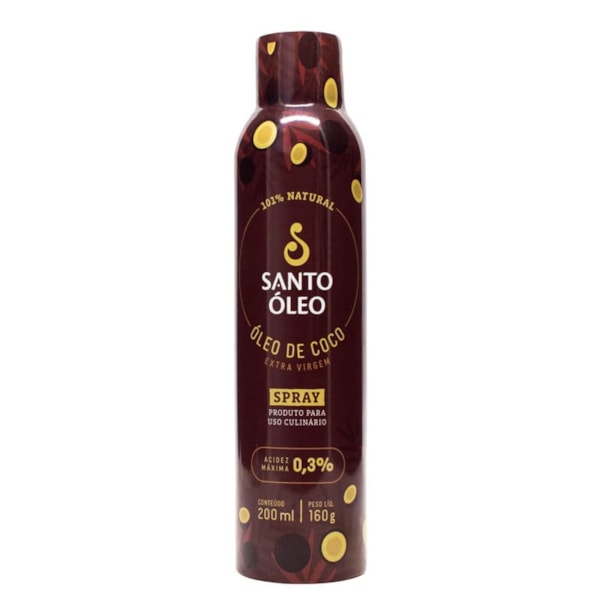 Óleo De Coco Extra Virgem Spray 200ml Santo Óleo