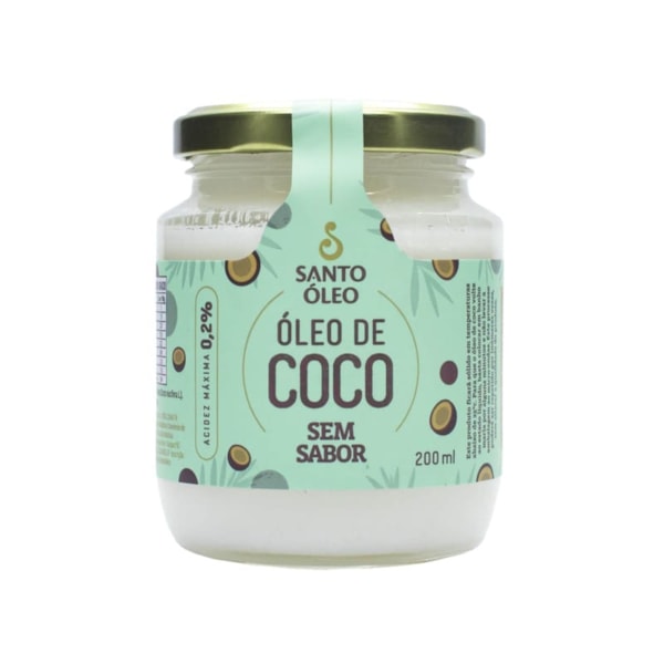 Óleo De Coco Sem Sabor 200ml Santo Óleo