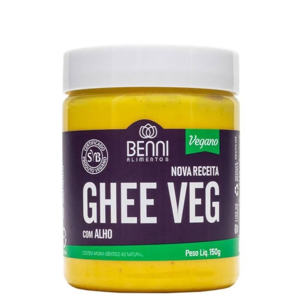 Óleo De Palma Ghee Veg Sabor Manteiga Com Alho 150g Benni