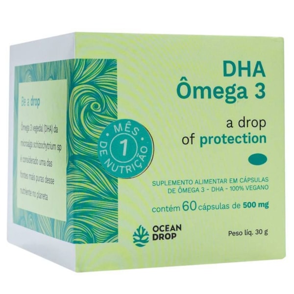 Ômega 3 Dha Vegano 60 Cáp. de 500mg Ocean Drop