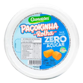 Paçoca Rolha Zero Pote C/ 32Un 512g Guimarães