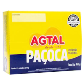Paçoca Zero Açúcar Display 24X19G Agtal