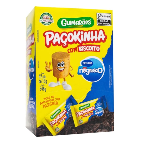 Paçokinha Rolha Com Negresco Display 42X13g Guimarães