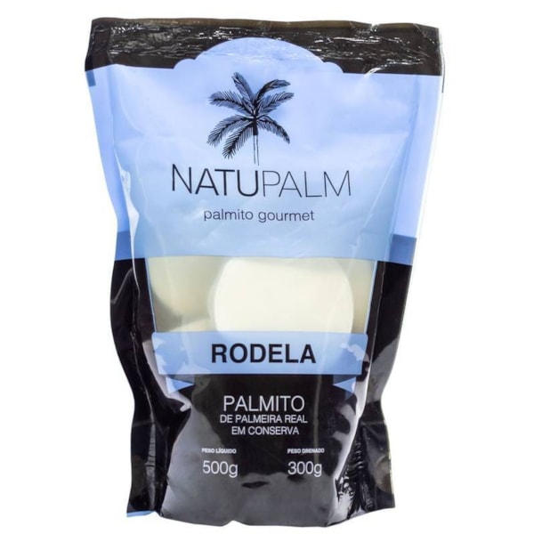 Palmito De Palmeira Real Em Conserva Rodela Pouch 300g Natupalm