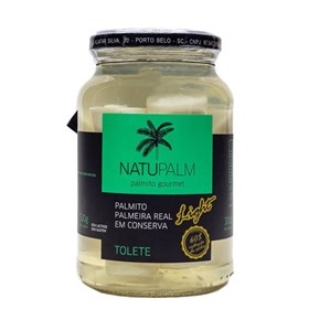 Palmito Real Tolete Light 60% Redução De Sódio 300g Natupalm