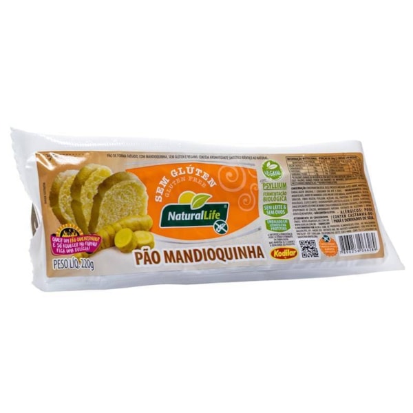 Pão De Forma C/ Mandioquinha S/ Glúten Vegano 220g Natural Life